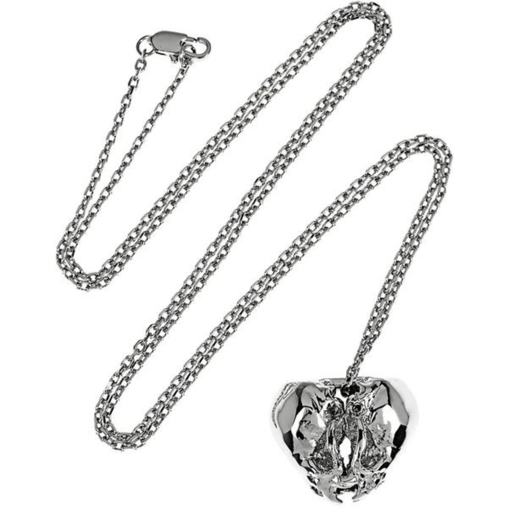 Dominic Jones 22k White Gold Plated Vampire Bat Skull Necklace Net-A-Porter $690